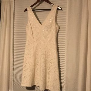 BCBG Dresses - White sequined lace BCBG dress BCBG Dresses - White sequined lace BCBG dress